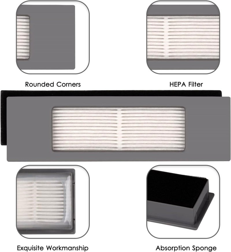 CHAIN PEAK (16 Pieces) N10 HEPA Filters for ECOVACS DEEBOT OZMO N10, N10 Plus, 920, 950, T8 AIVI Max, T9, T5, N5, N7, N8+, N8 Pro Plus, DX55, DX93, DJ65 Robot Vacuum Cleaner Filters Accessories Kit - Image 5